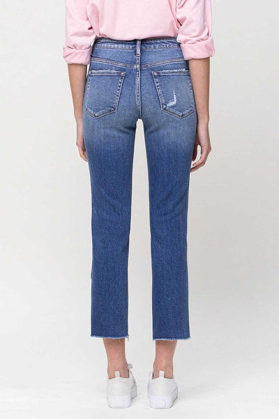 Vervet Mid-Rise Straight Crop Jeans