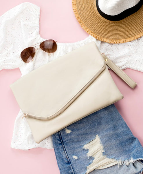 Out on the Town Foldover Envelope Clutch Bag