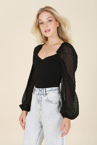 Puff Sleeve Body Suit