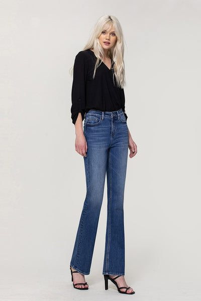 Skinny Bitch High Rise Slim Bootcut Jeans by Vervet