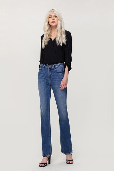 Skinny Bitch High Rise Slim Bootcut Jeans by Vervet