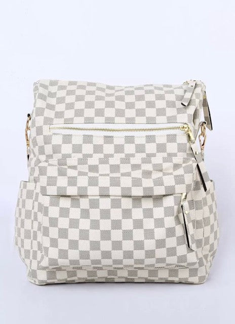 Rude Girl Plaid Backpack Bag