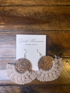 Floral Macrame Earrings