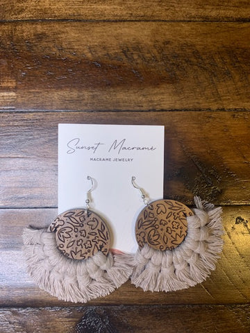 Floral Macrame Earrings