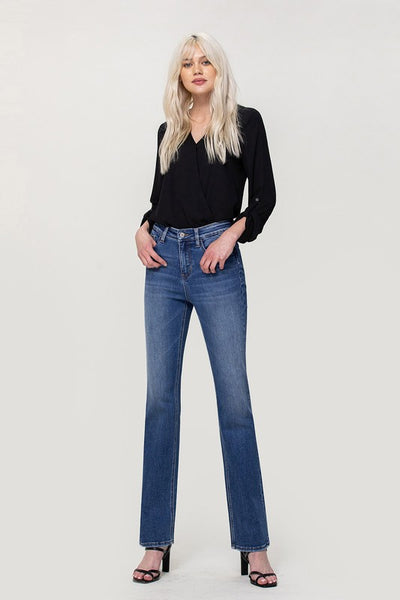 Skinny Bitch High Rise Slim Bootcut Jeans by Vervet