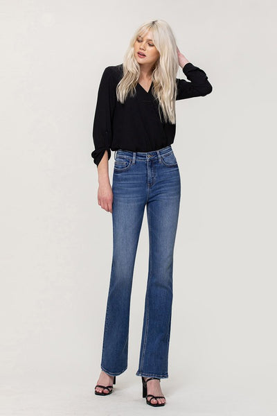 Skinny Bitch High Rise Slim Bootcut Jeans by Vervet