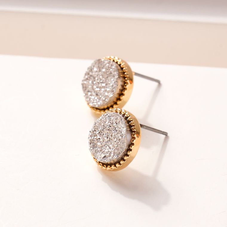 Shine Bright Druzy Stone Stud Earrings